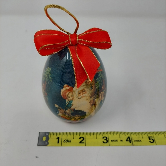 Vintage Patricia Reach Santa Victorian Style Egg Shaped Ornament Tomorrow Today - Picture 4 of 5